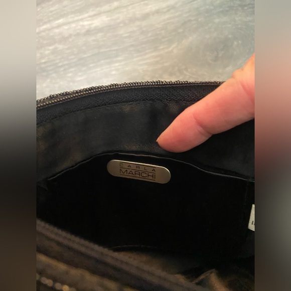 Gorgeous Vintage Carla Marchi Beaded Black Evening Clutch Handbag Purse - Picture 8 of 11